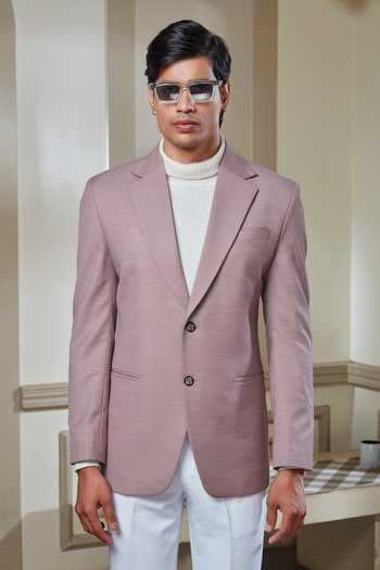 Shop_Sven Suits_Pink Suiting And Pant Set _Online_at_Aza_Fashions