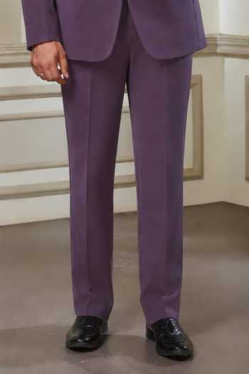 Sven Suits Purple Polyester Suit And Waistcoat Set Online at Aza Fashions Sven Suits_Purple Polyester Suit And Waistcoat Set _Online_at_Aza_Fashions