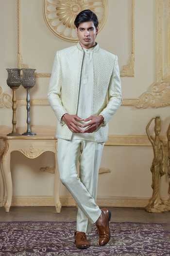 Sven Suits Embroidered Jacket & Kurta Set 