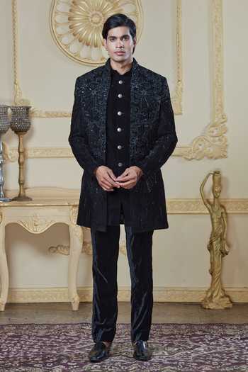 Sven Suits Embroidered Jacket & Kurta Set 