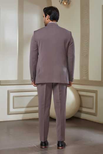 Sven Suits Polyester Bandhgala & Pant Set 