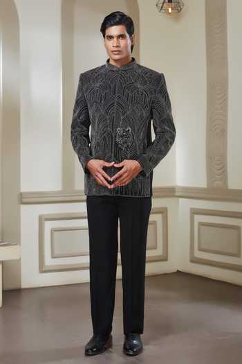 Sven Suits Embroidered Bandhgala & Pant Set 