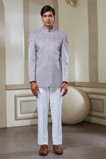 Sven Suits Embroidered Bandhgala & Pant Set 