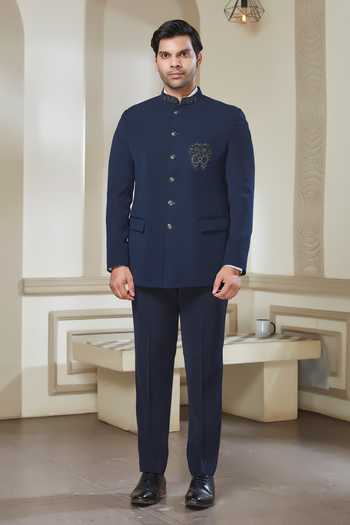 Sven Suits Embroidered Bandhgala & Pant Set 