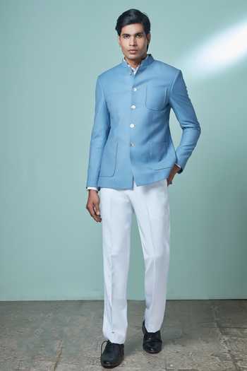 Sven Suits Collared Bandhgala & Pant Set 