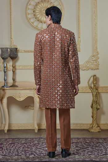 Sven Suits Sequin Embroidered Kurta & Pant Set 