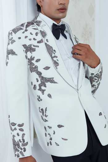 Shop Sven Suits White Polyester Beads Cutdana Embroidered Suit Set Online at Aza Fashions Shop_Sven Suits_White Polyester Beads Cutdana Embroidered Suit Set _Online_at_Aza_Fashions