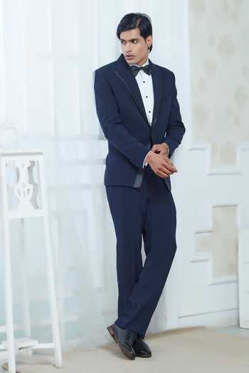 Sven Suits Blue Polyester Suit Set Online at Aza Fashions Sven Suits_Blue Polyester Suit Set _Online_at_Aza_Fashions