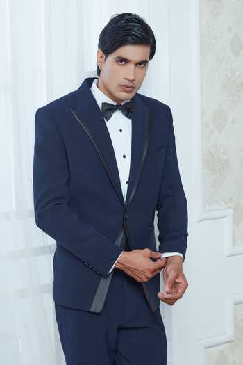 Buy Sven Suits Blue Polyester Suit Set Online at Aza Fashions Buy_Sven Suits_Blue Polyester Suit Set _Online_at_Aza_Fashions