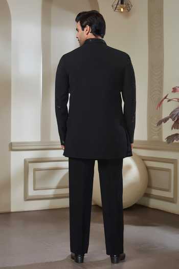 Sven Suits Embroidered Polyester Tuxedo Set 