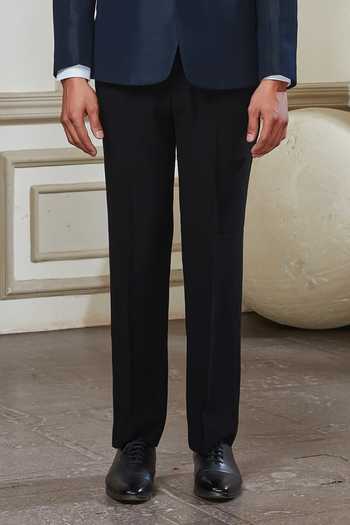 Shop Sven Suits Blue Polyester Tuxedo Jacket Set Online at Aza Fashions Shop_Sven Suits_Blue Polyester Tuxedo Jacket Set _Online_at_Aza_Fashions