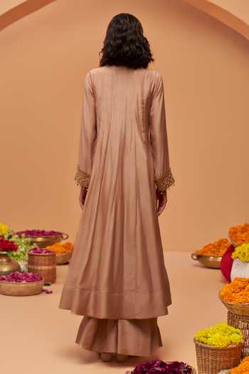 Hirika & Dhruti Embroidered Anarkali Sharara Set 