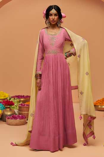 Hirika & Dhruti Hand Embroidered Anarkali & Dupatta Set 