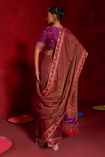Hirika & Dhruti Hand Embroidered Saree With Blouse 