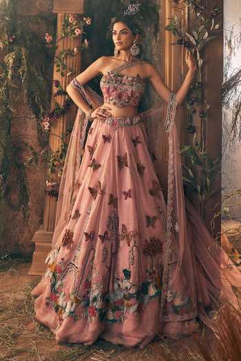 Label Ankush Jain Effile Tower Story Embroidered Lehenga Set 