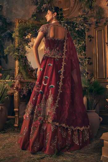 Label Ankush Jain Moon Cloud Story Embroidered Lehenga Set 