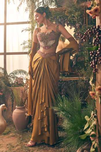 Label Ankush Jain Embroidered Skirt Set 