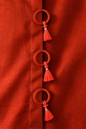 Buy Kaveri Orange Linen Mandarin Collar Tube Hip Hop Top And Pant Set Online at Aza Fashions Buy_Kaveri_Orange Linen Mandarin Collar Tube Hip Hop Top And Pant Set _Online_at_Aza_Fashions
