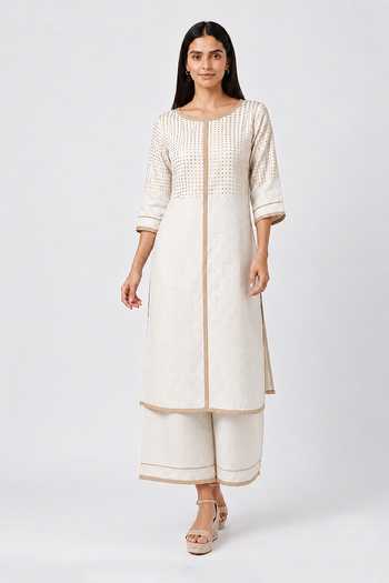 Kaveri Sunlit Tiles Pattern Kurta & Pant Set