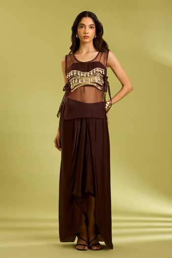 Ewoke Embroidered Jacket Skirt Set