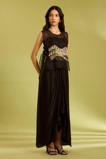 Ewoke Embroidered Jacket Skirt Set
