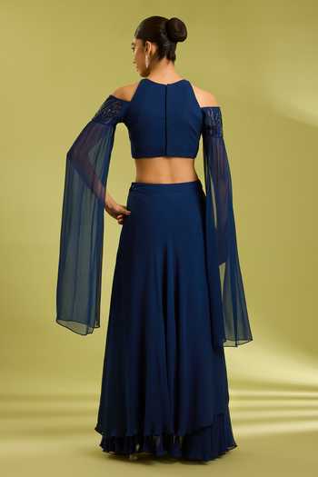 Ewoke Embroidered Blouse & Lehenga Set