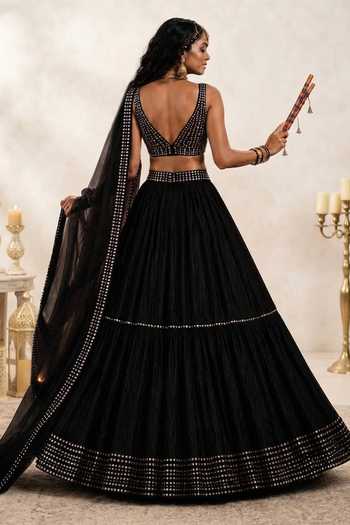 Monk & Mei By Sonia Anand Nazakat Embroidered Lehenga Set