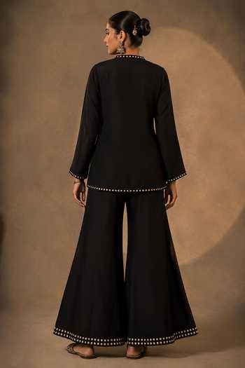 Monk & Mei By Sonia Anand Suroor Emboridered Jacket Palazzo Set 