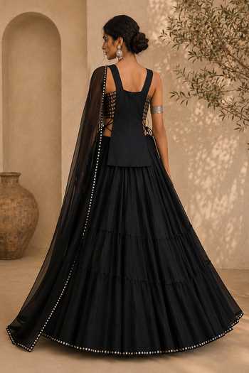 Monk & Mei By Sonia Anand Zyrah Emboridered Lehenga Set