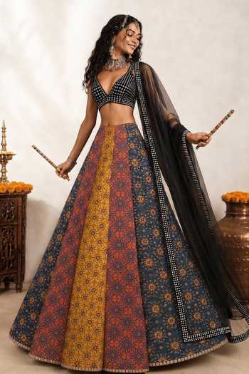 Monk & Mei By Sonia Anand Mehrang Emboridered Lehenga Set