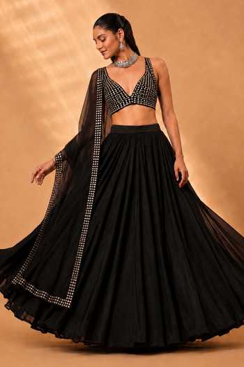 Monk & Mei By Sonia Anand Gulrang Emboridered Lehenga Set