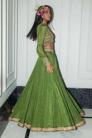 Punit Balana Embroidered Koti Jacket Lehenga Set