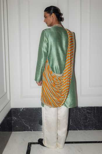 Punit Balana Sage Green Kurta Pant Set 