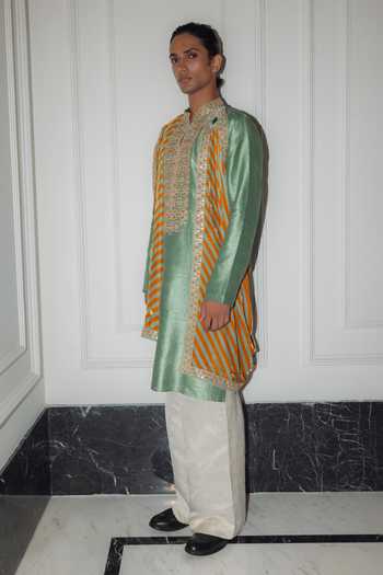 Punit Balana Sage Green Kurta Pant Set 