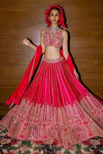 Punit Balana Embroidered Blouse Lehenga Set