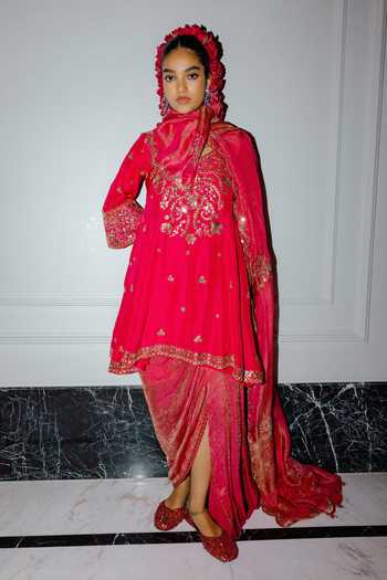 Punit Balana Embroidered Short Anarkali Skirt Set 