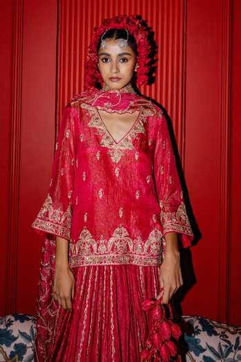 Punit Balana Embroidered Kurta Skirt Set 