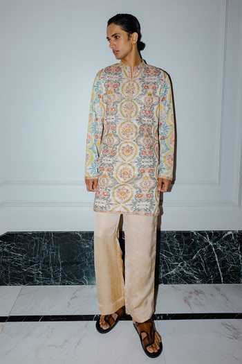 Punit Balana Ivory Printed Kurta Set