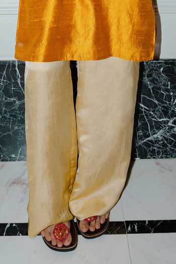Punit Balana Yellow Silk, Satin, Linen Mirror Work Kurta Set Online at Aza Fashions Punit Balana_Yellow Silk, Satin, Linen Mirror Work Kurta Set _Online_at_Aza_Fashions