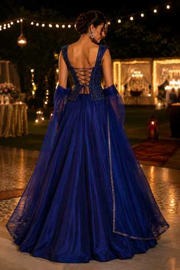 Label Lila Embroidered Corset Lehenga Set 