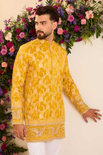 Kasbah The Solenne Regal Flamingos Kurta