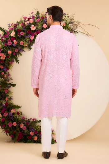 Kasbah Reimagined In Foil Chikankari Kurta 