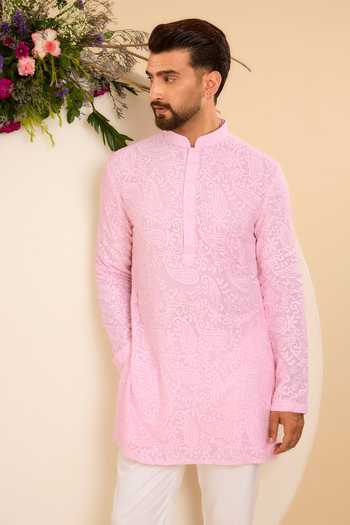 Kasbah Chikankari Embroidered Short Kurta 