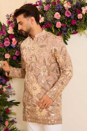 Kasbah The Fleur Leather Patchwork Short Kurta 