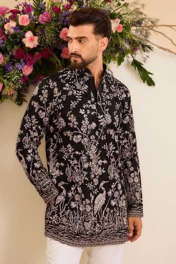 Kasbah Midnight Sequin Short Kurta 