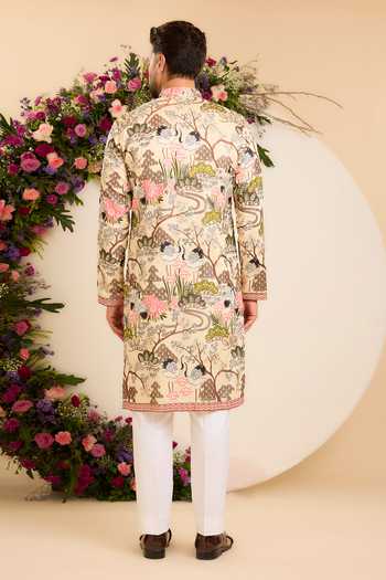 Kasbah Flora & Fauna Tropical Silk Kurta 