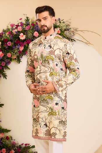 Kasbah Flora & Fauna Tropical Silk Kurta 