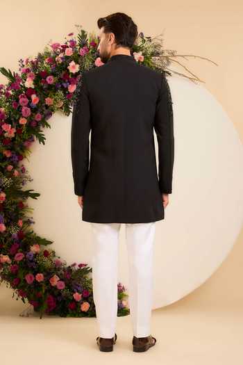 Kasbah Sculptural Cutdana Work Sherwani 