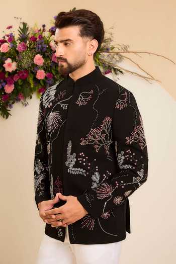 Kasbah Floral Embroidered Bandhgala 
