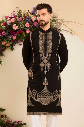 Kasbah Timeless Antique Gold Embroidered Kurta 